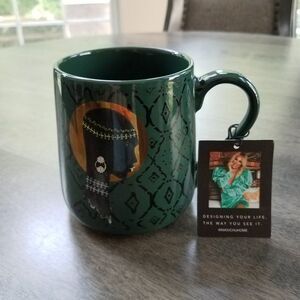 NWT Nikki Chu Home Decorative Green Coffee Mug